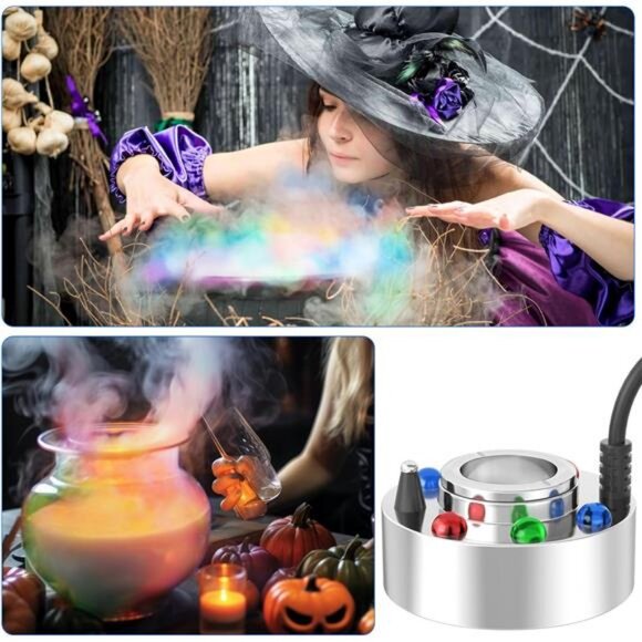 High Power Mist Maker, 1500ML/H Large Volume Mist Fogger with 6 LED Light Fog - Picture 3 of 8
